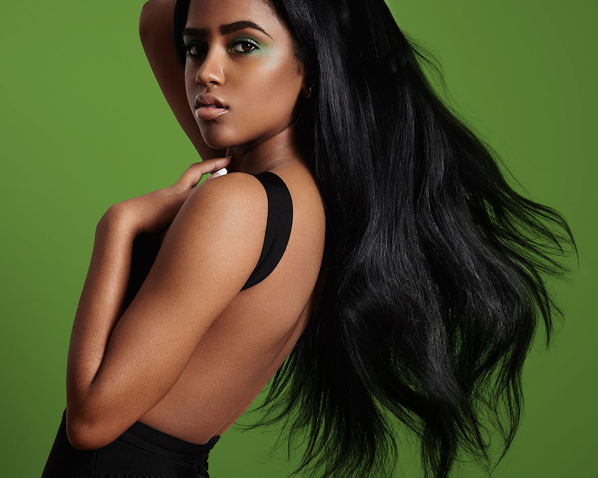Eklles Hair Extensions straight black hair